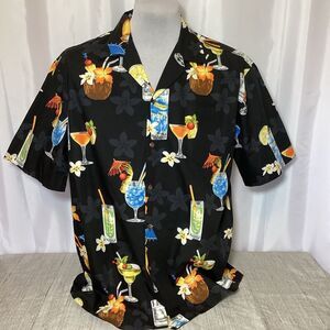 Pacific Legend Apparel Hawaiian Shirt Tropical Drink Mens XL Hawaii USA NWT
